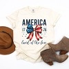 Simply Sage Market Coquette America Land Of The Free Garment Dyed Tee - 3 of 4