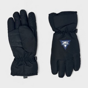London Fog Boy's Black Ski Gloves - Winter Sports Snow Gloves with Velcro Closure and Reinforfced Grip for Kids (8-12 Years) - 1 of 4