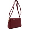 BEAFUP Triple Zip Small Crossbody Bag - Faux Leather Shoulder Bag with Gold Tone Hardware and Adjustable Strap - Zipper Closure for Everyday - 2 of 4