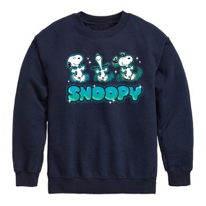 Boys' - Peanuts - Snoopy Graphic Long Sleeve Fleece Sweatshirt - 1 of 4