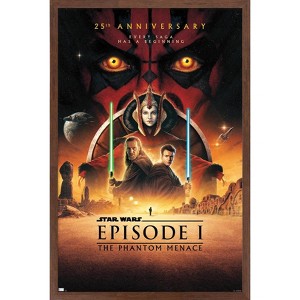 Trends International Star Wars: The Phantom Menace - 25th Anniversary One Sheet Framed Wall Poster Prints - 1 of 4