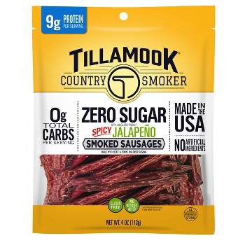 Tillamook Zero Sugar Spicy Jalapeño Smoked Sausages - 4oz