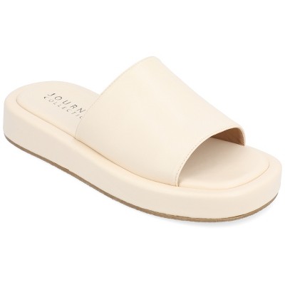 Journee Collection Womens Denrie Slide Flatform Sandals