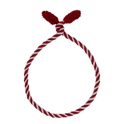 6pk 20in Decorative Garland Twist Tie Red & White - Haute Décor