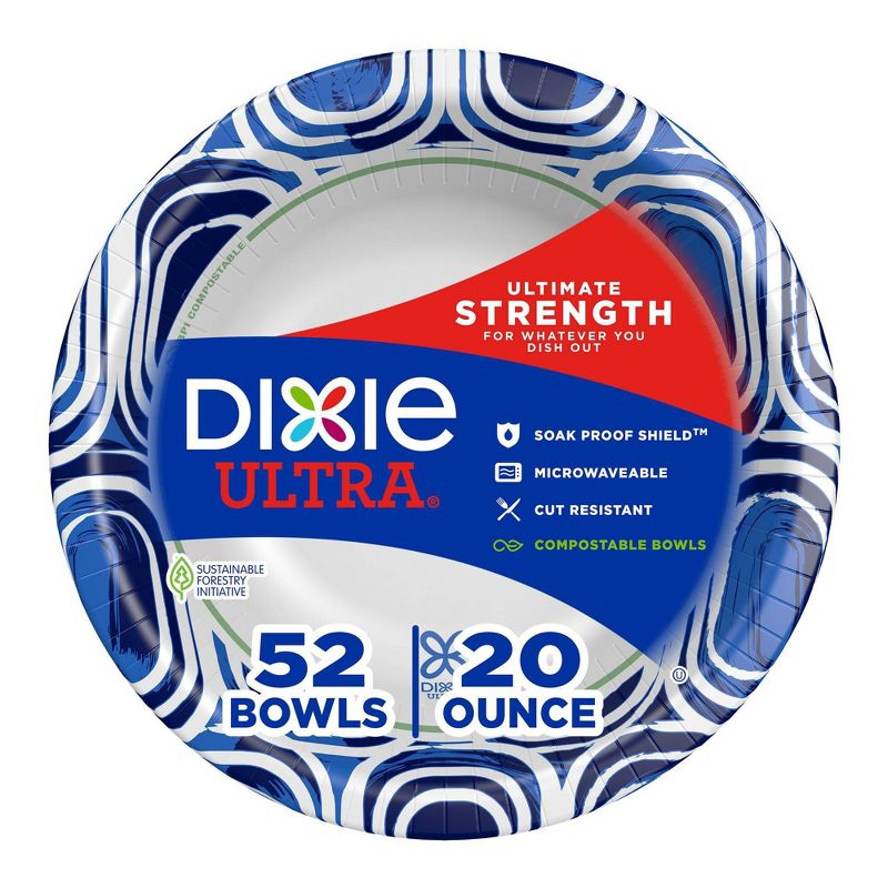 Dixie Ultra Dinner Paper Bowls - 52ct/20oz, 1 of 12