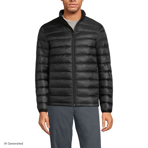 Мужские куртки Lands' End Wanderweight Packable Down Jacket - Small - Black