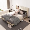 FUFU&GAGA Queen-Size Upholstered Bed Frame, Square shape,TB117 - Certified,Stable Slat Support - 2 of 4