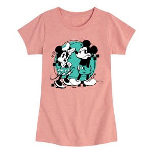 Girls' - Disney - Mickey And Minnie Mouse Fitted Short Sleeve Graphic T-Shirt - 1 of 4