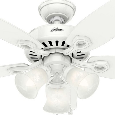 42" Snow White Low Profile Ceiling Fan with Light Kit