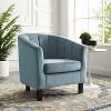 Modway Prospect Channel Tufted Performance Velvet Armchair - Light Blue - 2 of 3
