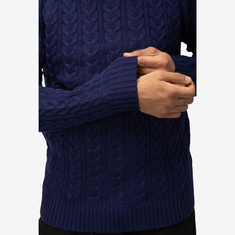 X RAY Men's Cable Knit Roll Neck Sweater(Available in Big & Tall), 4 of 8
