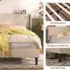VECELO Upholstered Full/Queen Size Bed Frame with Headboard & Wingback, Platform Bed with USB & Type-C Ports - 4 of 4