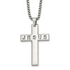 Chisel Stainless Steel Polished Jesus Cross Pendant on a 24" Box Chain Necklace - 2 of 4