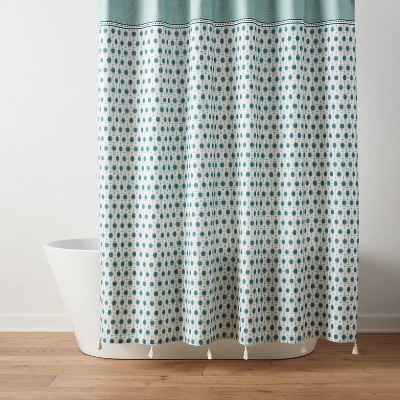 Boho Aqua Ikat Shower Curtain - Threshold™