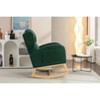 Kumasinova Plush Teddy Fabric Modern Accent Rocing Chair with Side Pockets&Anti-Slip Pads,Versatile Armchair Rocker with 300lbs Capacity - 3 of 4