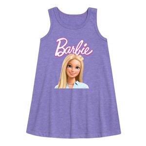 - Barbie - Original Barbie Graphic Sleeveless Aline Dress - 1 of 2