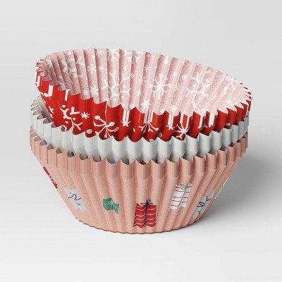 Christmas Print Parchment Paper Roll & Baking Cups - 201ct