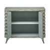 Treasure Trove Accents 2 Door Cabinet Riverdale Textured Green: Rustic Style, Lattice Door Fronts, Iron Feet, Adjustable Shelf - 4 of 4