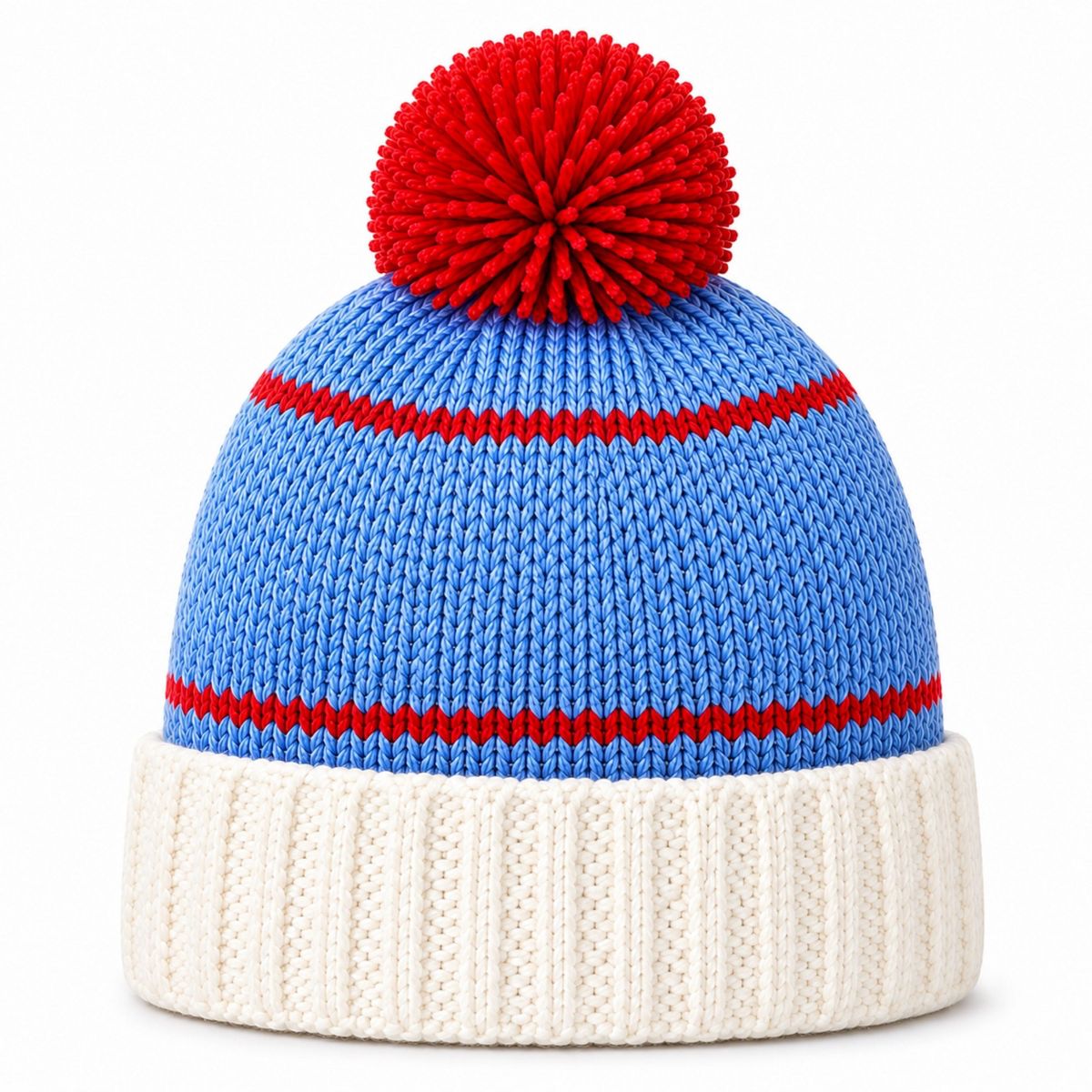 Bits & Bows Officially Licensed Ole Miss Rebels Bobble Hat, Red/Blue - thumbnail 6