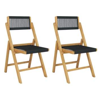 Olivier Coastal Modern Wood Roped Folding Chair with Adjustable Back - JONATHAN Y