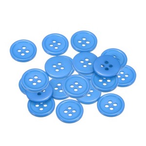Unique Bargains Sewing Resin Round Flat 4-Hole Replacement Craft Buttons 20 Pcs - 1 of 4