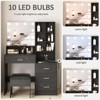 Makeup Vanity Desk with Mirror, Lights & Charging Station, 3 Lighting Modes, Vanity Set - 4 of 4