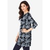 Roaman's Women's Plus Size Boatneck Ultimate Tunic With Side Slits - 4 of 4