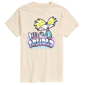 Men's - Hey Arnold! - Airbrush Arnold Short Sleeve Graphic T-Shirt - 1 of 3