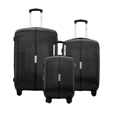 IZOD Mateo Travel 3-Piece Luggage Set - Durable ABS Hard Shell with 360° Spinning Wheels and Combo Lock