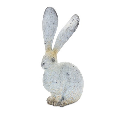 Weathered Gray and Brown Resin Rabbit Figurines Set of 4