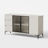 Luck Live 62.99" Modern Style Storage Cabinet with Three Doors and Three Drawers in Off-white - 2 of 4