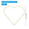 Unique Bargains Metal Heart Shape Dream Catcher Ring Gold 9.8" 6 Pcs - 2 of 4