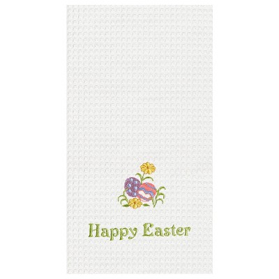 C&F Home Happy Easter Eggs Waffle Weave Kitchen Towel