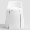 Quin Vanity Chair Twill White - Threshold™: Upholstered Cotton, No Assembly, Pine Frame, 250lb Capacity - 2 of 4