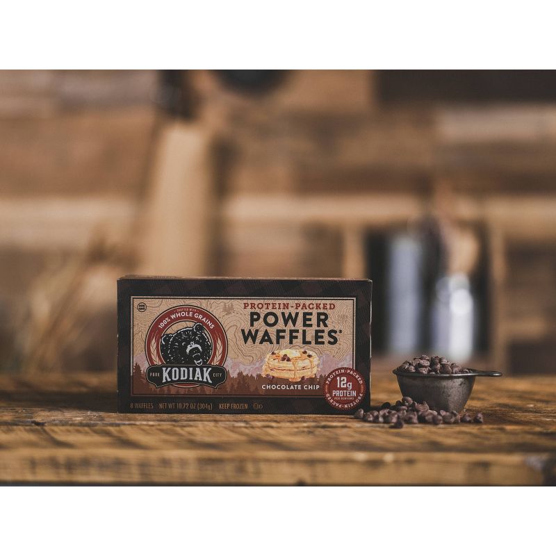 Kodiak Protein-Packed Power Waffles Chocolate Chip Frozen Waffles - 8ct, 6 of 10