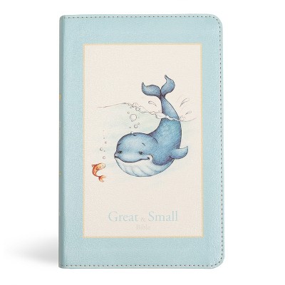 KJV Great and Small Bible, Baby Blue Leathertouch - by  Holman Bible Publishers (Leather Bound)