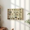 HOMCOM 5-Tier Display Cabinet, Wall-Mounted Glass Door Cabinet with 4 Adjustable Shelves - 3 of 4