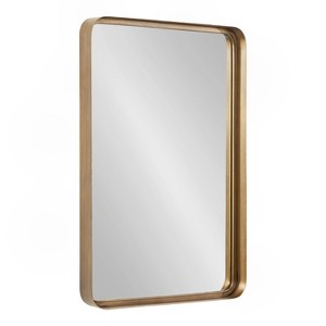 Kate and Laurel Armenta Metal Rectangle Mirror, 20x30, Gold - 1 of 4
