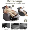22'' Rocker Swivel Recliner Chair, Faux PU Leather Recliner with 1.5X Sponge Filling, Side Pocket & Cup Holder, for Living Room, Bedroom - 3 of 4