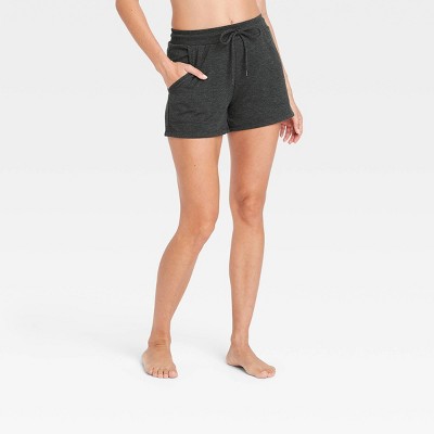 Image of Women's Beautifully Soft Fleece Lounge Shorts - Stars Above™ Charcoal Gray S