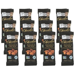 Chocolove Almond and Sea Salt Dark Chocolate Bar - 12 bars, 1.3 oz each - 1 of 4