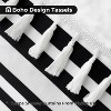 LunaLulinlk Shower Curtain Striped with Tassel Modern Bathroom Curtains - 3 of 4
