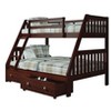 Donco Kids Austin Mission Twin Over Full Cappuccino Bunkbed with Dual Underbed Drawers - 3 of 4