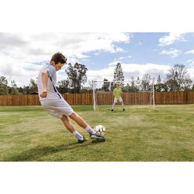 12' x 6' Yellow and White Folding Soccer Goal with Steel Frame