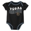 NHL Vegas Golden Knights Infant Girls' 3pk Bodysuits - 4 of 4