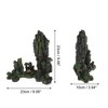 Unique Bargains Aquarium Terrariums Mountain for Fish Tank Landscape Decoration Gray Green 9.06" Height 1pcs - 4 of 4