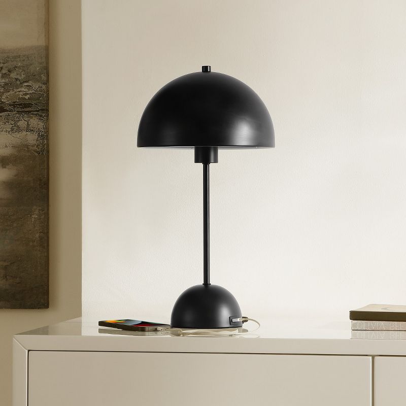 Ixora 17.75" Table Lamp W/Usb - Black  - Safavieh., 2 of 5