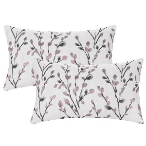 Unique Bargains Four Seasons Decoration Throw Floral Pattern Pillow Cases 2 Pcs - 1 of 4
