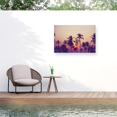 Trademark Fine Art - Design Fabrikken Palm Sky 1 Fabrikken Matted Framed Art