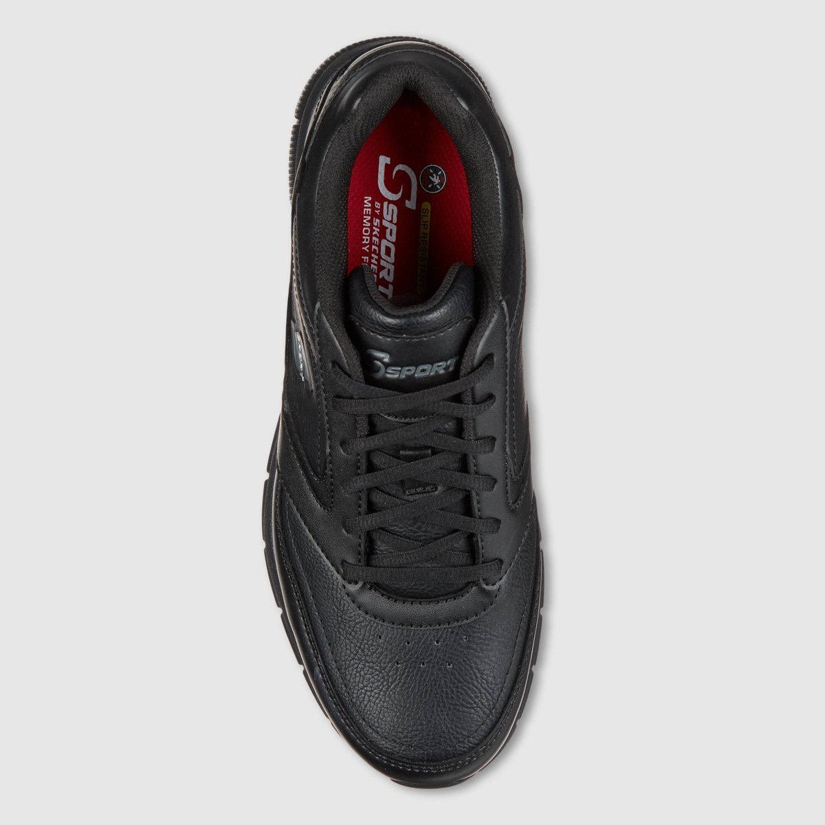 Мужские S SPORT BY SKECHERS Men's Brise Slip Resistant Sneakers - Black 9.5: Cushioned Insole, Non Skid Tread — фото 3